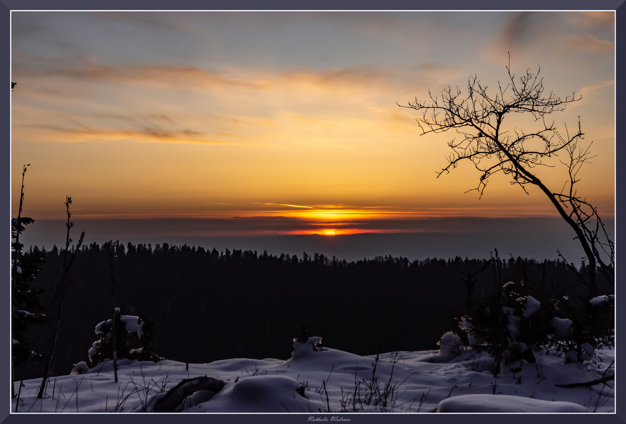 coucher de soleil dans le Vercors